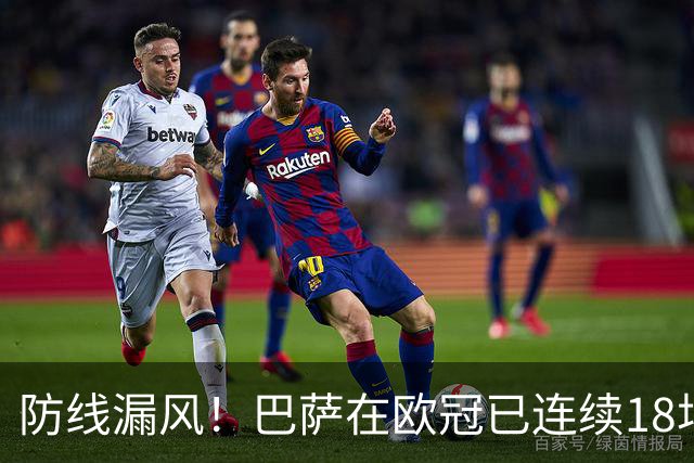 防线漏风！巴萨在欧冠已连续18场未能完成零封，是队史最长纪录
